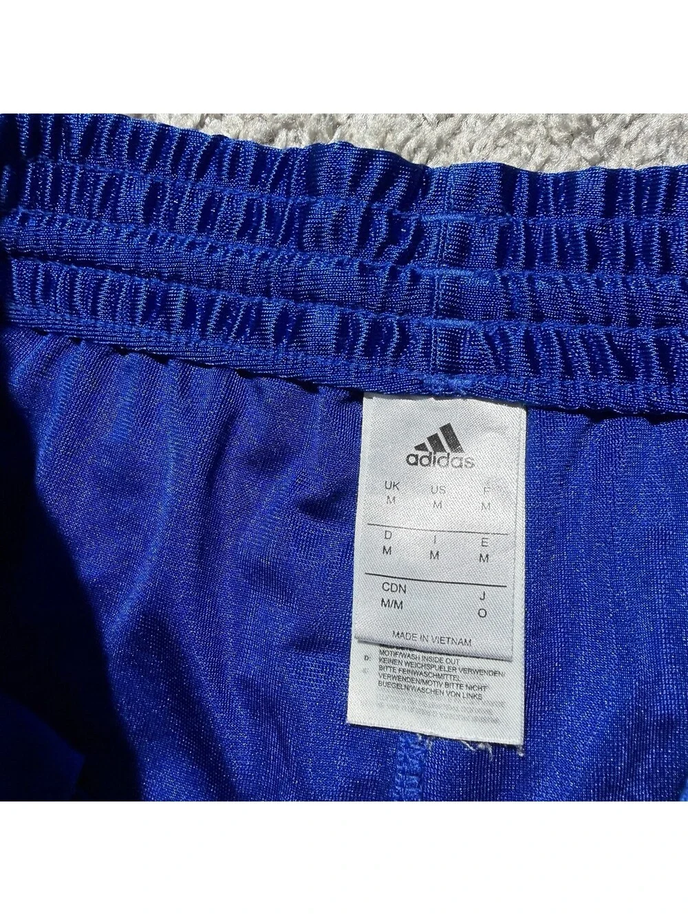 Vtg Y2K Adidas Shorts Mens Blue Basketball Dazzle Athletic Baggy Silky Medium